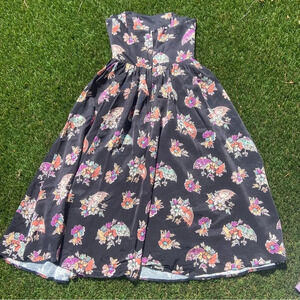 ASOS Umbrella Print Boned Sweetheart Neckline Fit & Flare Dress Sz 4